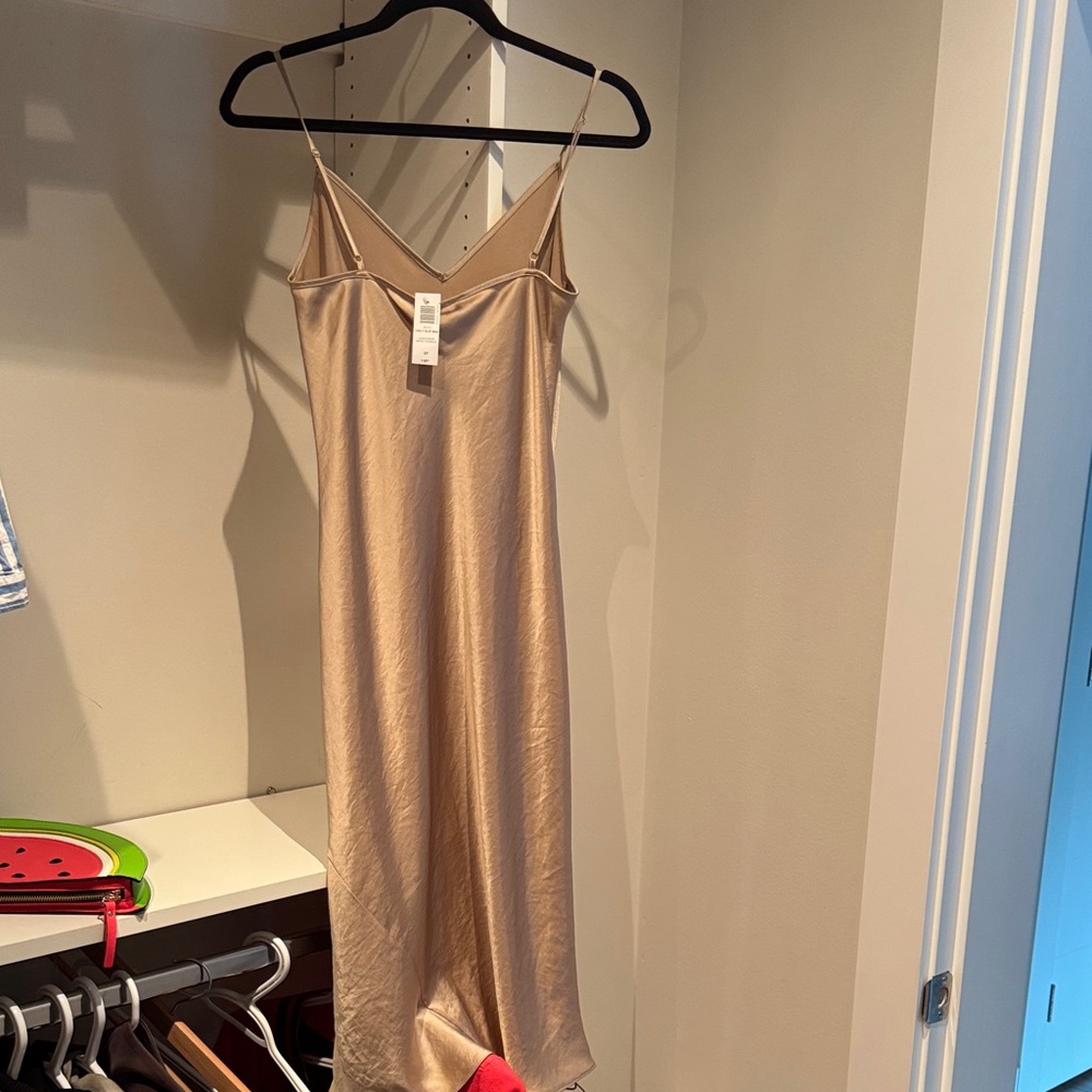 Aritzia Tan Midi Slip Dress - Picture 2 of 4